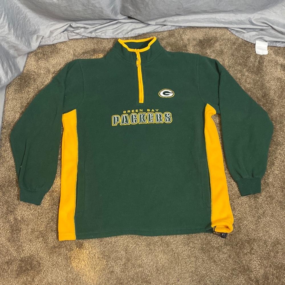 Y2K Quarter-Zip Fleece Packers Sweater